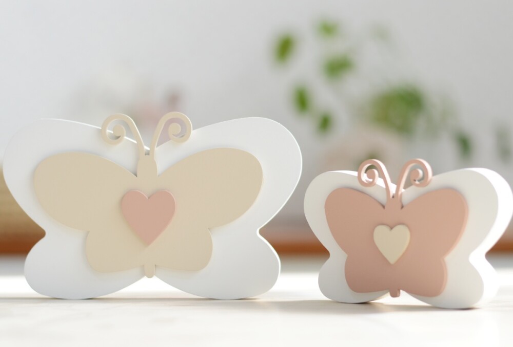 Kit Borboletas Decoração Maternidade Infantil Rosê Bege Pratel