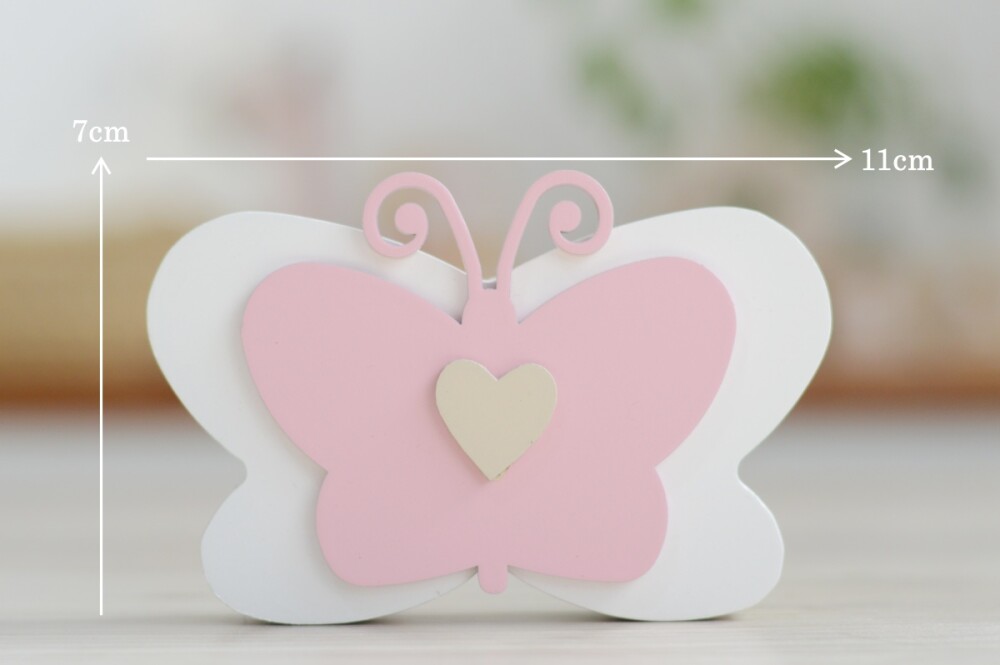 Kit Borboletas Rosa Bege MDF Decoração Infantil Quarto Pratelei