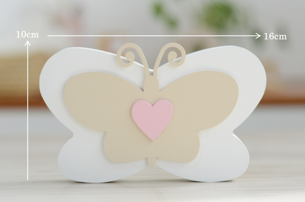 Kit Borboletas Rosa Bege MDF Decoração Infantil Quarto Pratelei