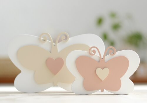 Kit Borboletas Decoração Maternidade Infantil Rosê Bege Prateleira Meninas Bancada Cômoda D148