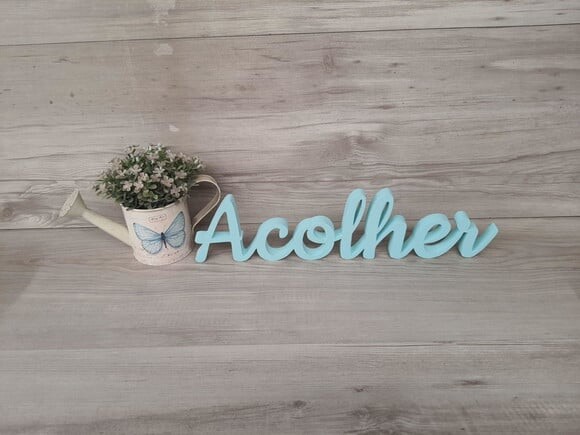 Acolher - Linha Ck - Palavra de Mesa em mdf