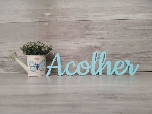 Acolher - Linha Ck - Palavra de Mesa em mdf