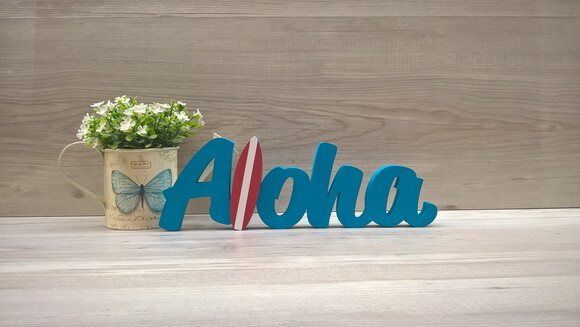 Aloha com prancha de Surf