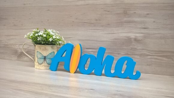 Aloha com prancha de Surf