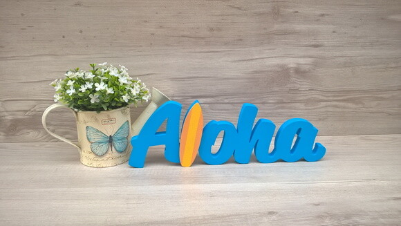 Aloha com prancha de Surf