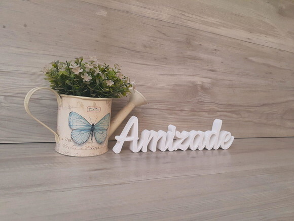 Amizade - Linha Ck - Palavra de Mesa em mdf - Tamanho P