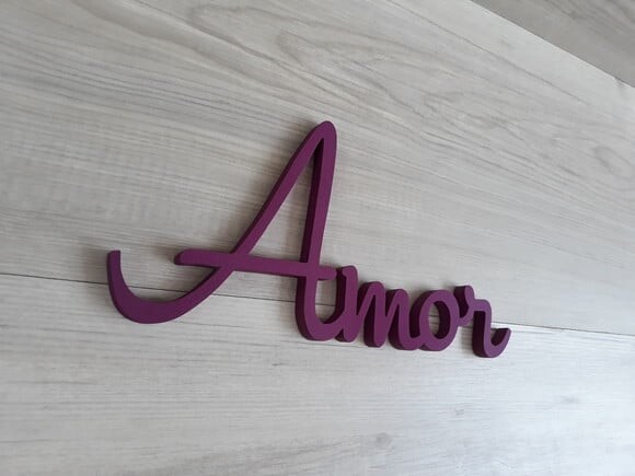 Amor - linha ST - Palavra Decorativa em MDF (parede)