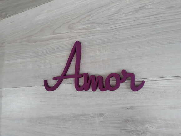 Amor - linha ST - Palavra Decorativa em MDF (parede)