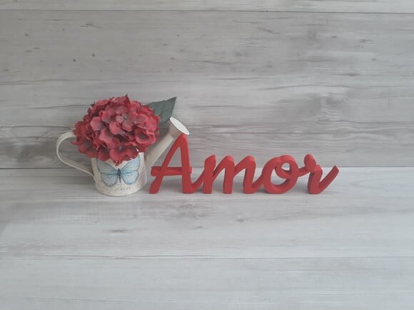 Amor - Palavra Decorativa em mdf - Linha Ck