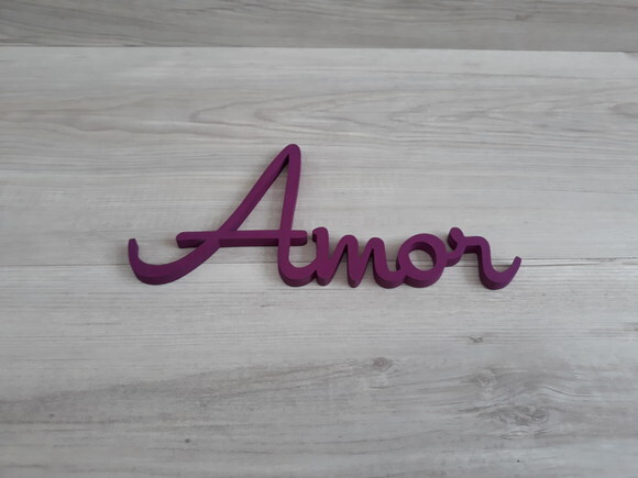 Amor - linha ST - Palavra Decorativa em MDF (parede)