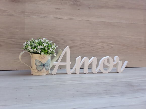 Amor - Palavra Decorativa em mdf - Linha Ck