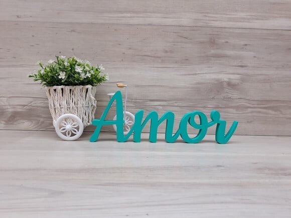 Amor - Palavra Decorativa em mdf - Linha Ck