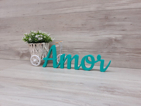 Amor - Palavra Decorativa em mdf - Linha Ck