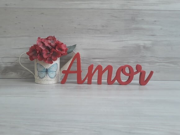 Amor - Palavra Decorativa em mdf - Linha Ck