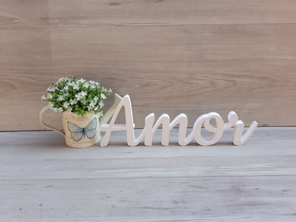 Amor - Palavra Decorativa em mdf - Linha Ck