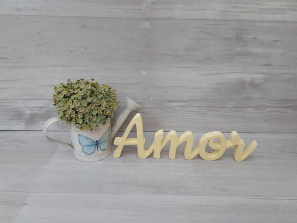 Amor - Palavra Decorativa Em Mdf - Linha Ck