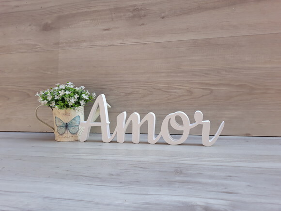 Amor - Palavra Decorativa em mdf - Linha Ck