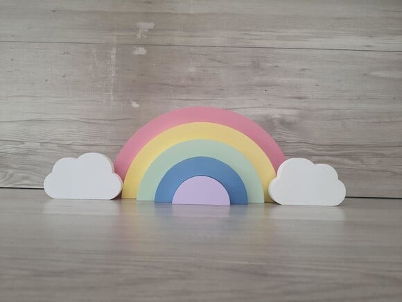 Arco Íris + Nuvens - Decoração Infantil Festa Arco Íris