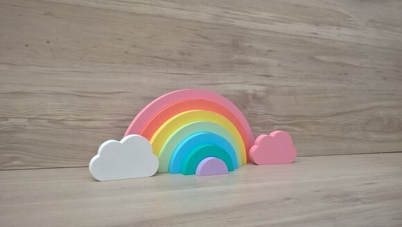 Arco Íris + nuvens - decoração infantil Festa Arco Íris