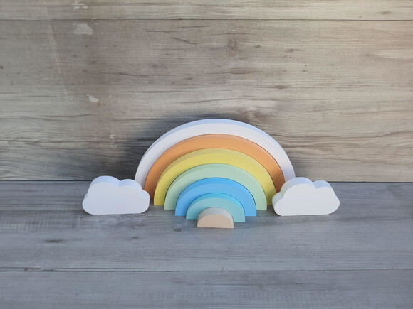 Arco Íris + Nuvens - Decoração Infantil Festa Arco Íris