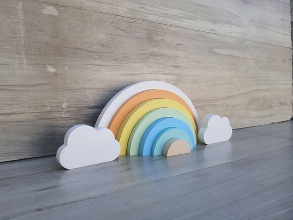 Arco Íris + Nuvens - Decoração Infantil Festa Arco Íris