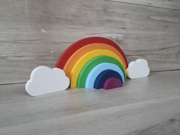 Arco Íris + Nuvens - Decoração Infantil Festa Arco Íris