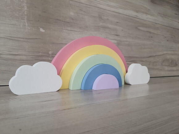 Arco Íris + Nuvens - Decoração Infantil Festa Arco Íris
