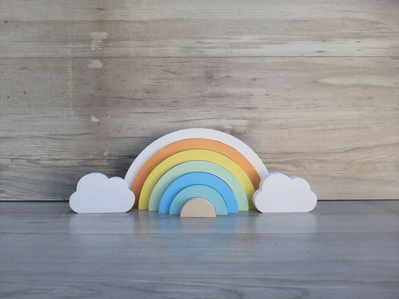 Arco Íris + Nuvens - Decoração Infantil Festa Arco Íris