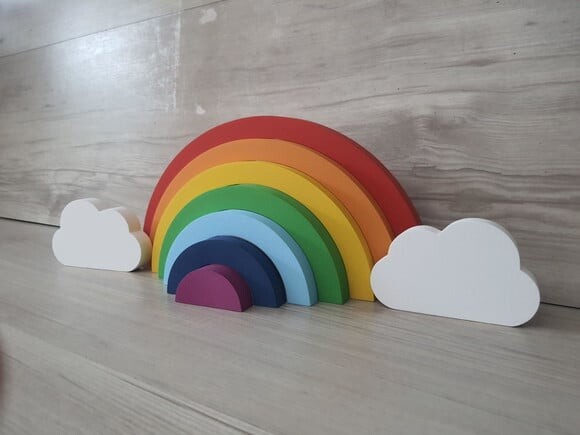 Arco Íris + Nuvens - Decoração Infantil Festa Arco Íris