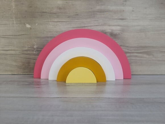 Arco Íris de Mesa em mdf - 5 Arcos - Cores Personalizadas