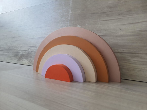 Arco Íris de Mesa em mdf - 5 Arcos - Cores Personalizadas