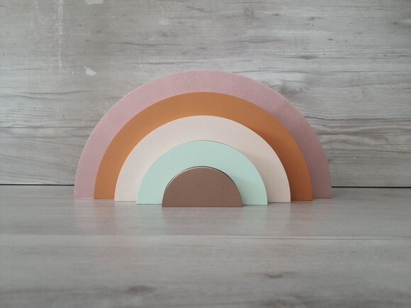 Arco Íris de Mesa em mdf - 5 Arcos - Cores Personalizadas