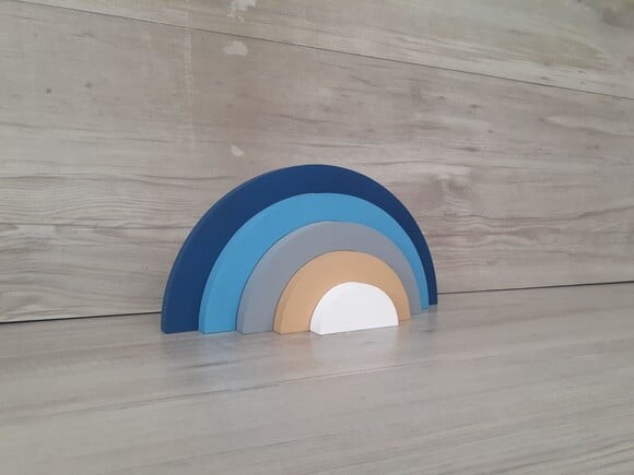 Arco Íris de Mesa em mdf - 5 Arcos - Cores Personalizadas