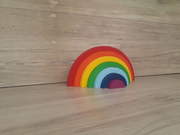Arco Íris de mesa em mdf - CORES PERSONALIZADAS