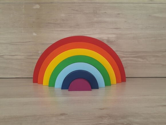 Arco Íris de mesa em mdf - CORES PERSONALIZADAS