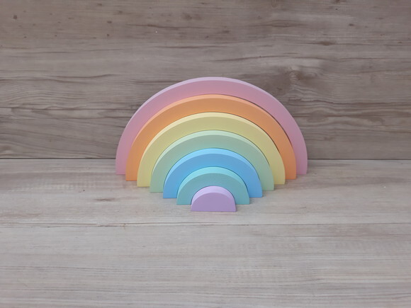 Arco Íris De Mesa Em Mdf - Tons Pastéis