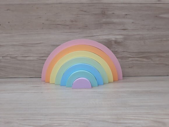 Arco Íris De Mesa Em Mdf - Tons Pastéis
