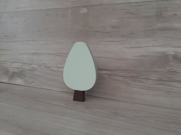 Árvore Escandinava Mod. Gota - Peça de Mesa em mdf - 15 cm
