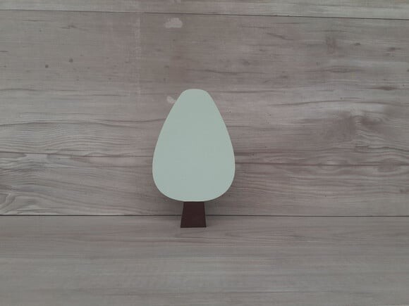 Árvore Escandinava Mod. Gota - Peça de Mesa em mdf - 15 cm