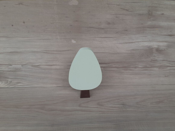 Árvore Escandinava Mod. Gota - Peça de Mesa em mdf - 15 cm