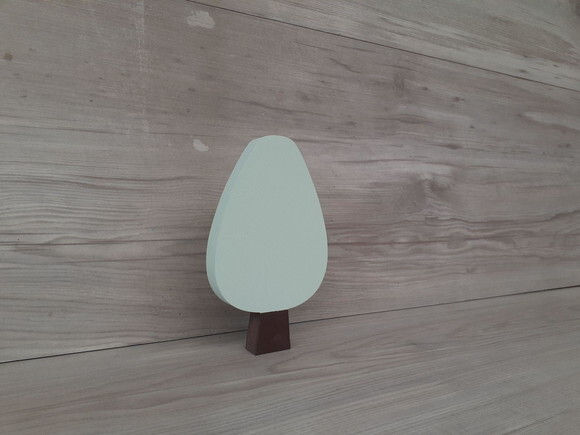 Árvore Escandinava Mod. Gota - Peça de Mesa em mdf - 15 cm