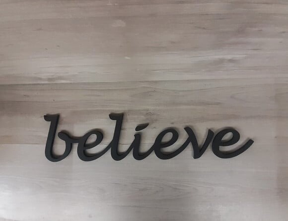 Believe - Palavra Personalizada em mdf para Parede