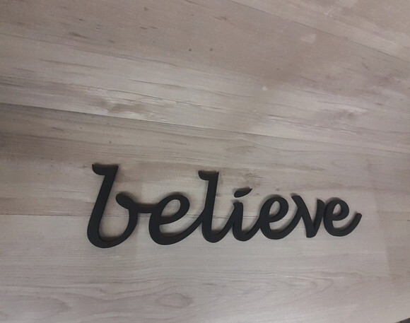 Believe - Palavra Personalizada em mdf para Parede