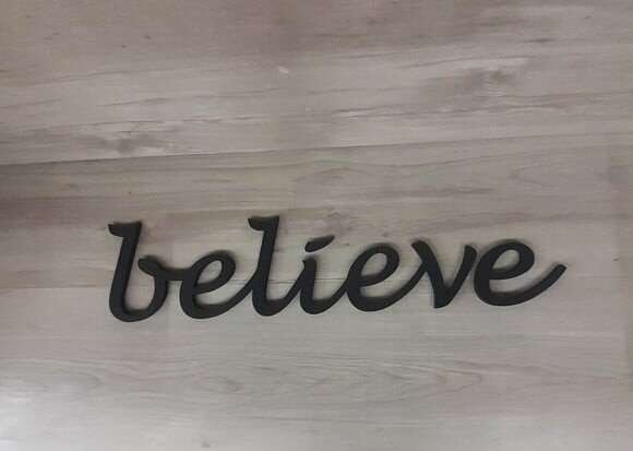 Believe - Palavra Personalizada em mdf para Parede