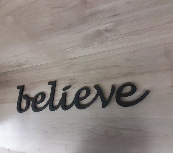Believe - Palavra Personalizada em mdf para Parede
