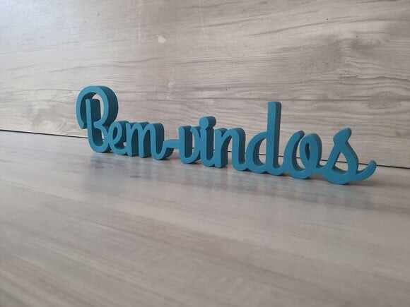 Bem-vindos - Palavra de Mesa em mdf - Linha Gh