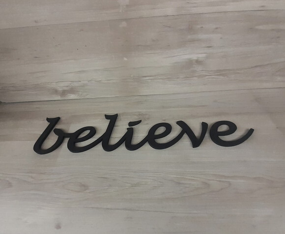 Believe - Palavra Personalizada em mdf para Parede