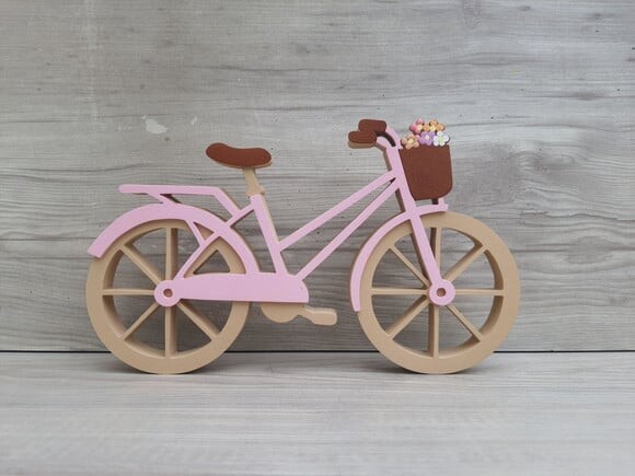 Bicicleta com Flores - Decoração de Mesa em mdf