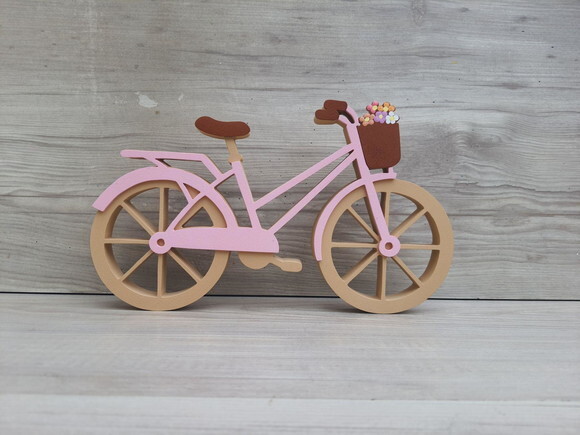 Bicicleta com Flores - Decoração de Mesa em mdf