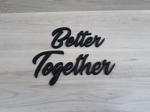 Better Together - palavras personalizadas de parede em mdf